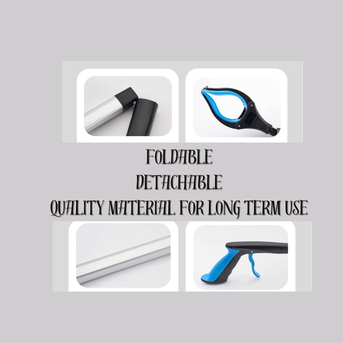 Grabber Reacher Tool, 81cm/32in Foldable Pickup Tool with Magnet suitable for Elders Random Color