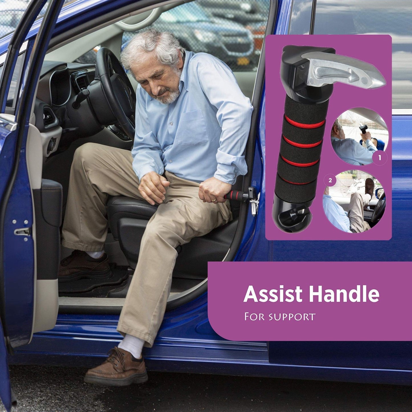 Glowvision Accessories Car Handle Assist, Car Door Handle for Elderly Set of 1
