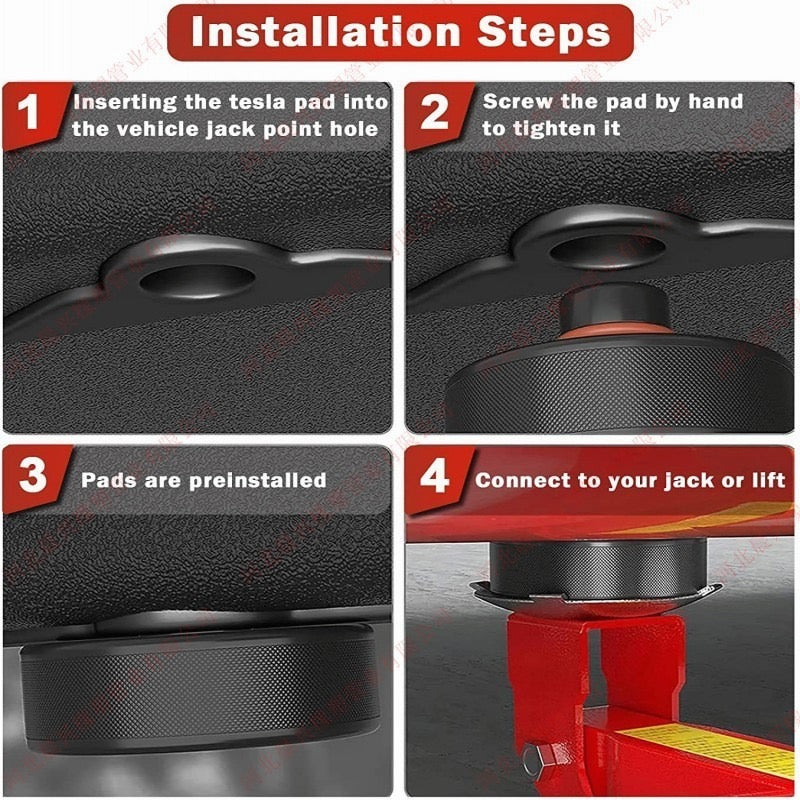 Floor Jacks for Tesla Model 3/Y/S/X Car, Jack Pucks with Storage Case