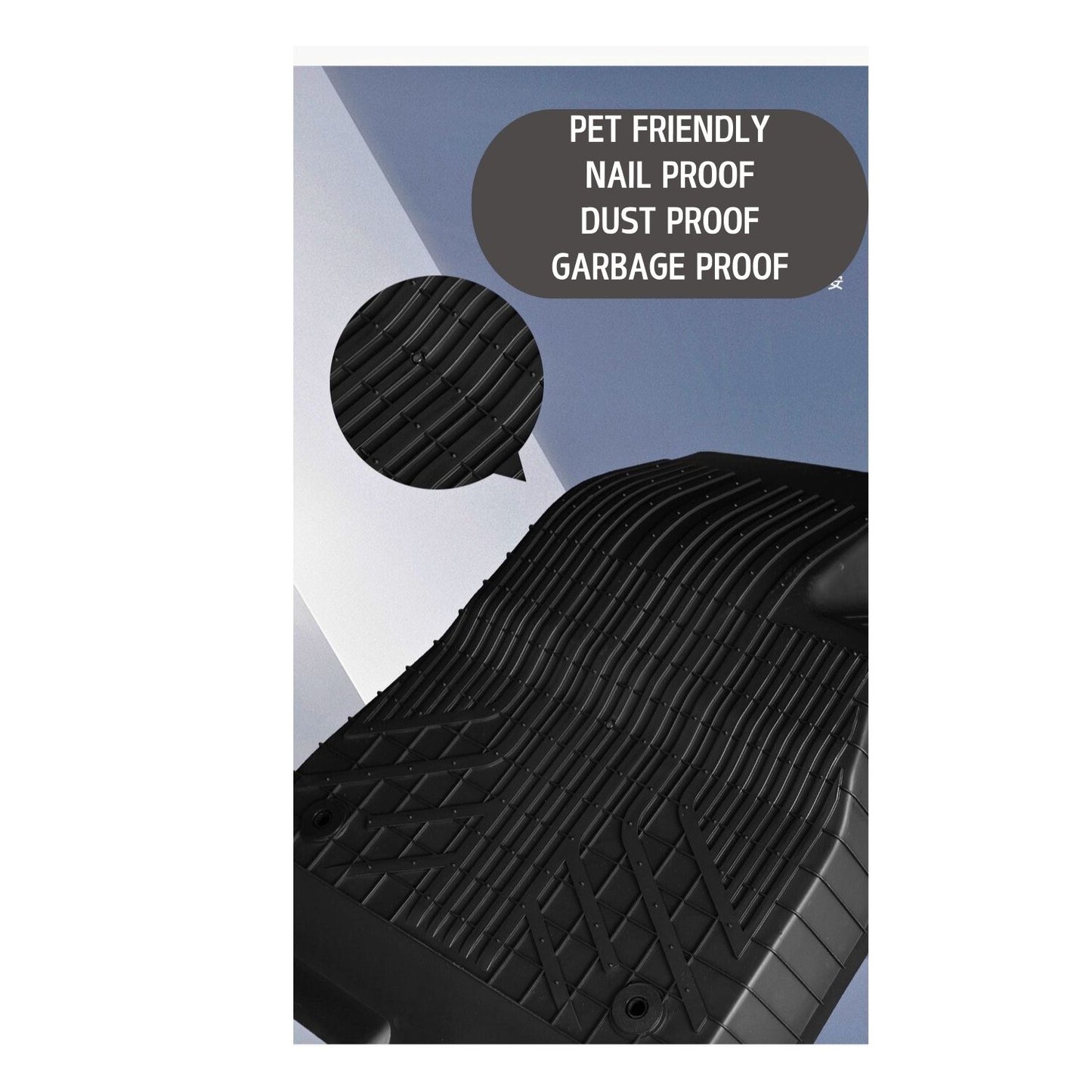 Floor Mats for Tesla Model 3 Year 2017-2023 Car Floor mats TPE (2 Front & 1Rear, Black)