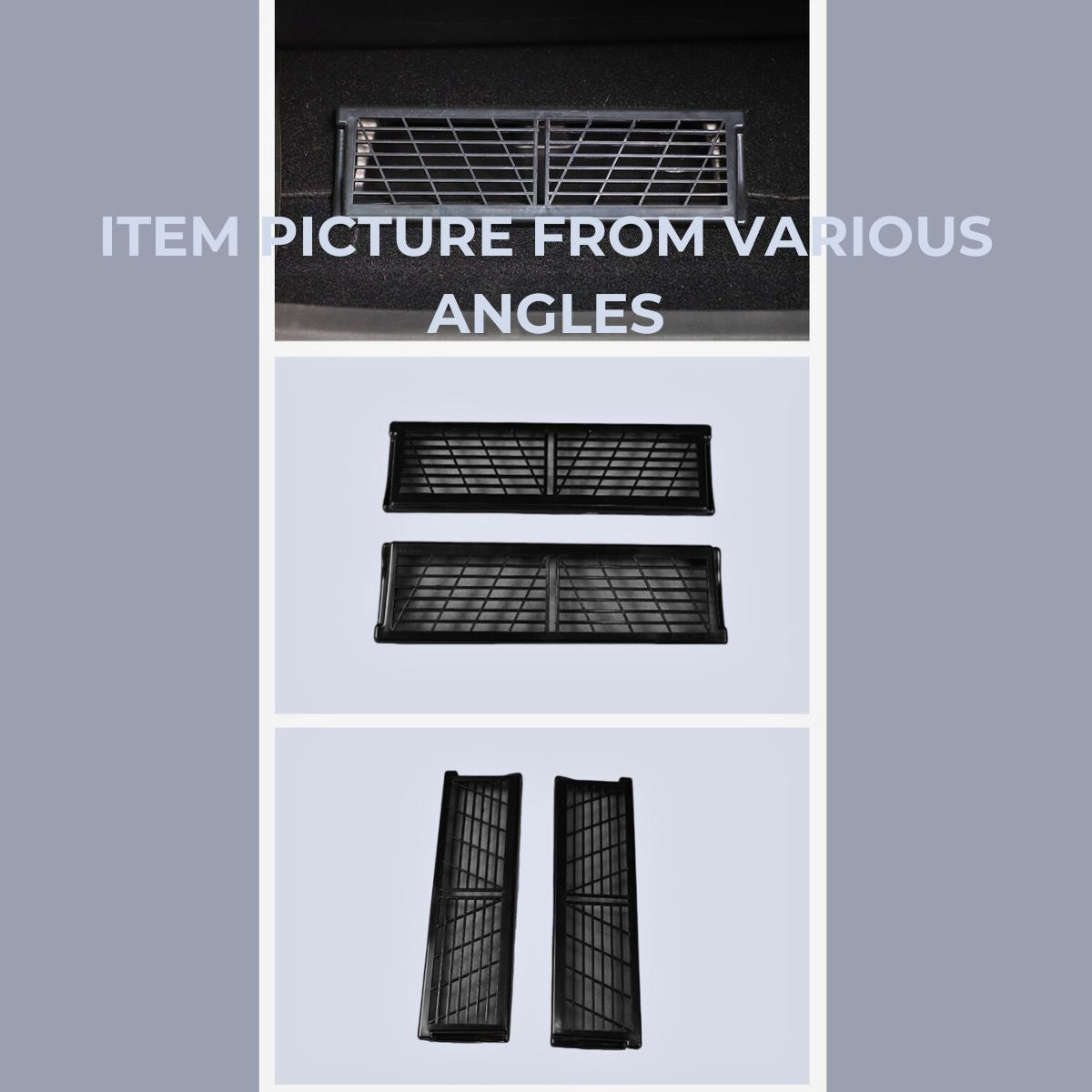 Growvision trade Model Y Backseat Air Vent Cover Grilles Protector 2020~2024 Model Y Gen 2 (2 Pack)