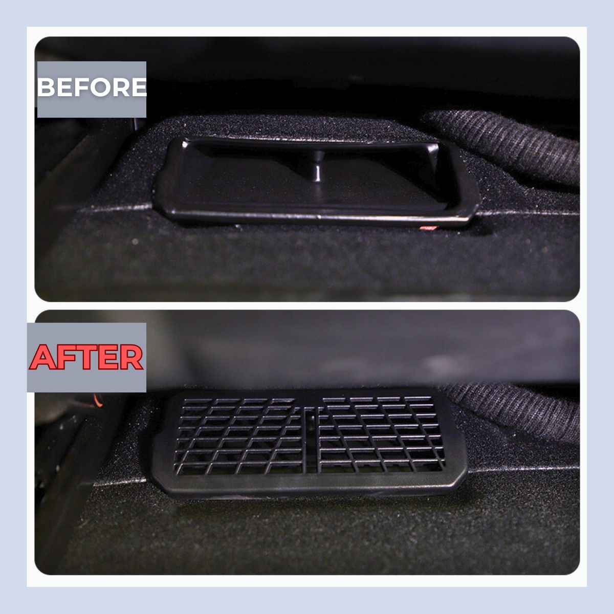 Growvision Trade Model 3 Backseat Air Vent Cover 2016-2023 Model 3 of Tesla Car (2 Pack)