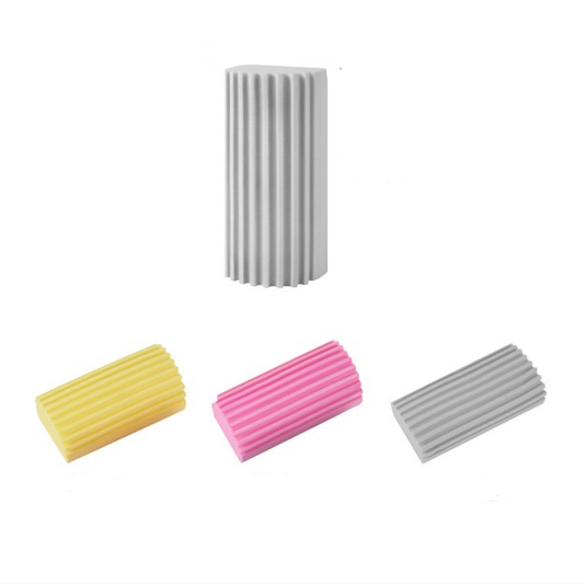 Reusable 3-Pack Cleaning Sponge Duster for dish dusting car pet hair - 3 Count (Grey Yellow Pink)