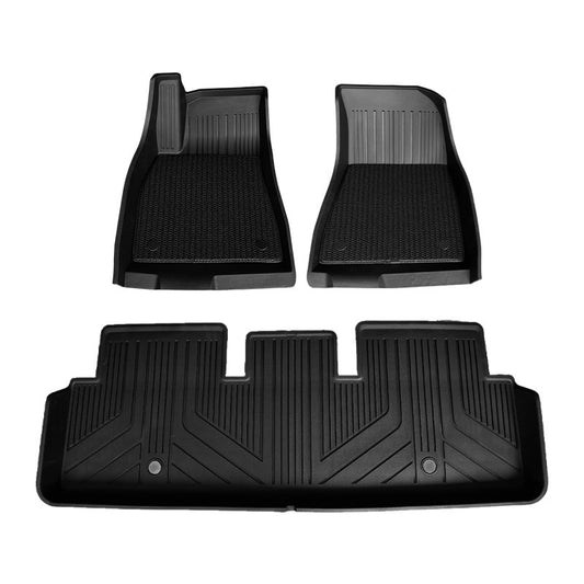 Floor Mats for Tesla Model 3 Year 2017-2023 Car Floor mats TPE (2 Front & 1Rear, Black)