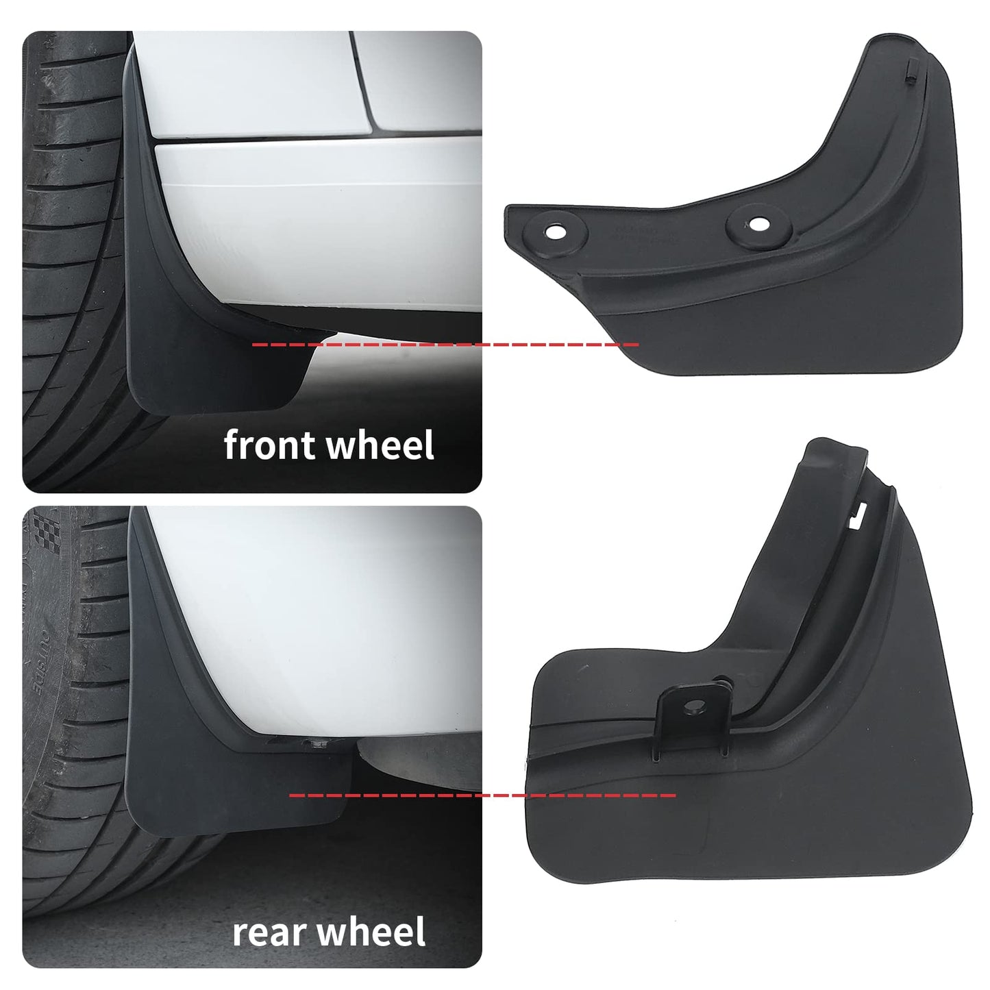 Mud Flaps Mud Guard for Tesla car Model Y Mud Flaps  Tire Protector Mudflaps Tesla Mod Y  (Set of 4)